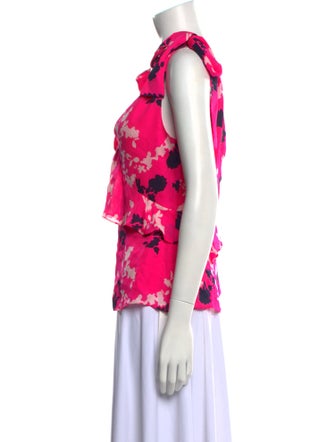 Tanya Taylor Silk Floral Print Blouse