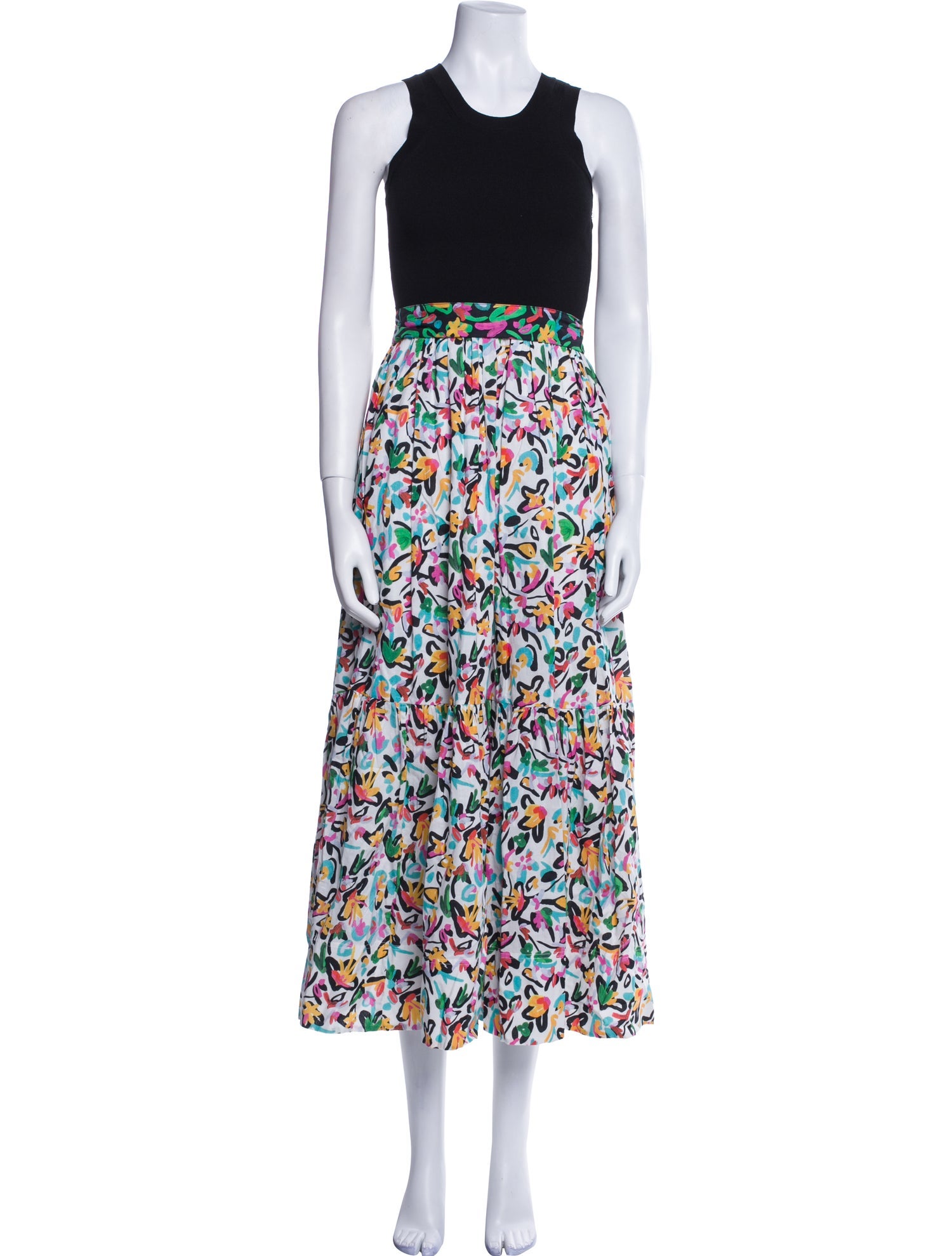 Tanya Taylor Floral Print Long Dress