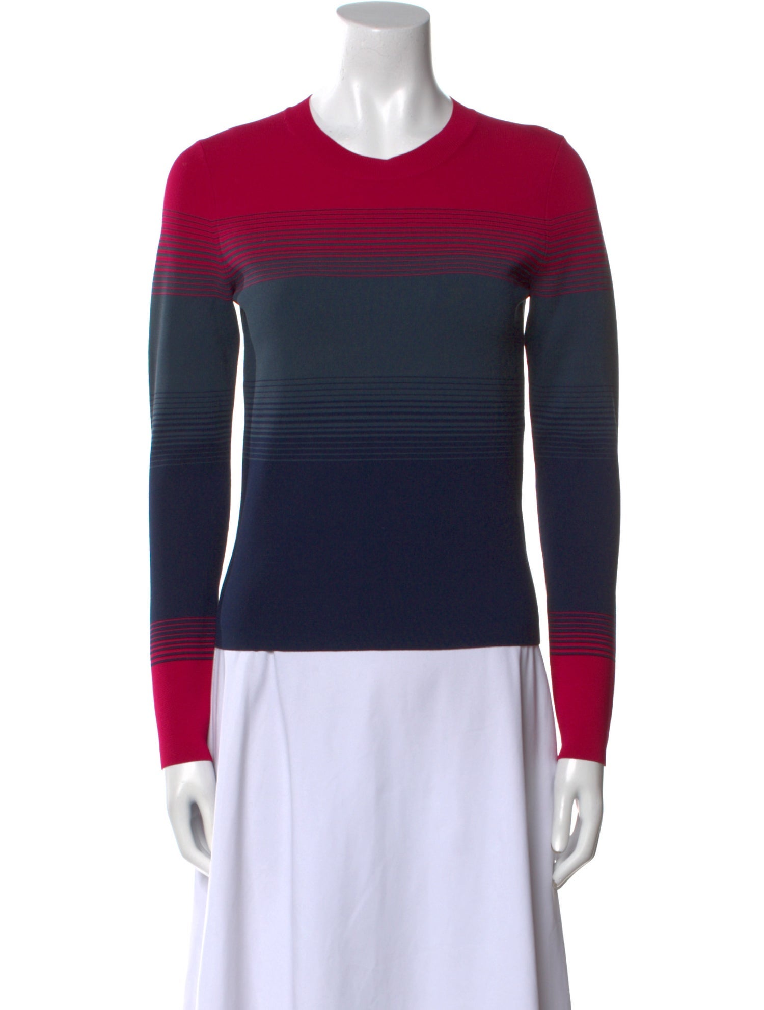 Tanya Taylor Striped Crew Neck Sweatshirt