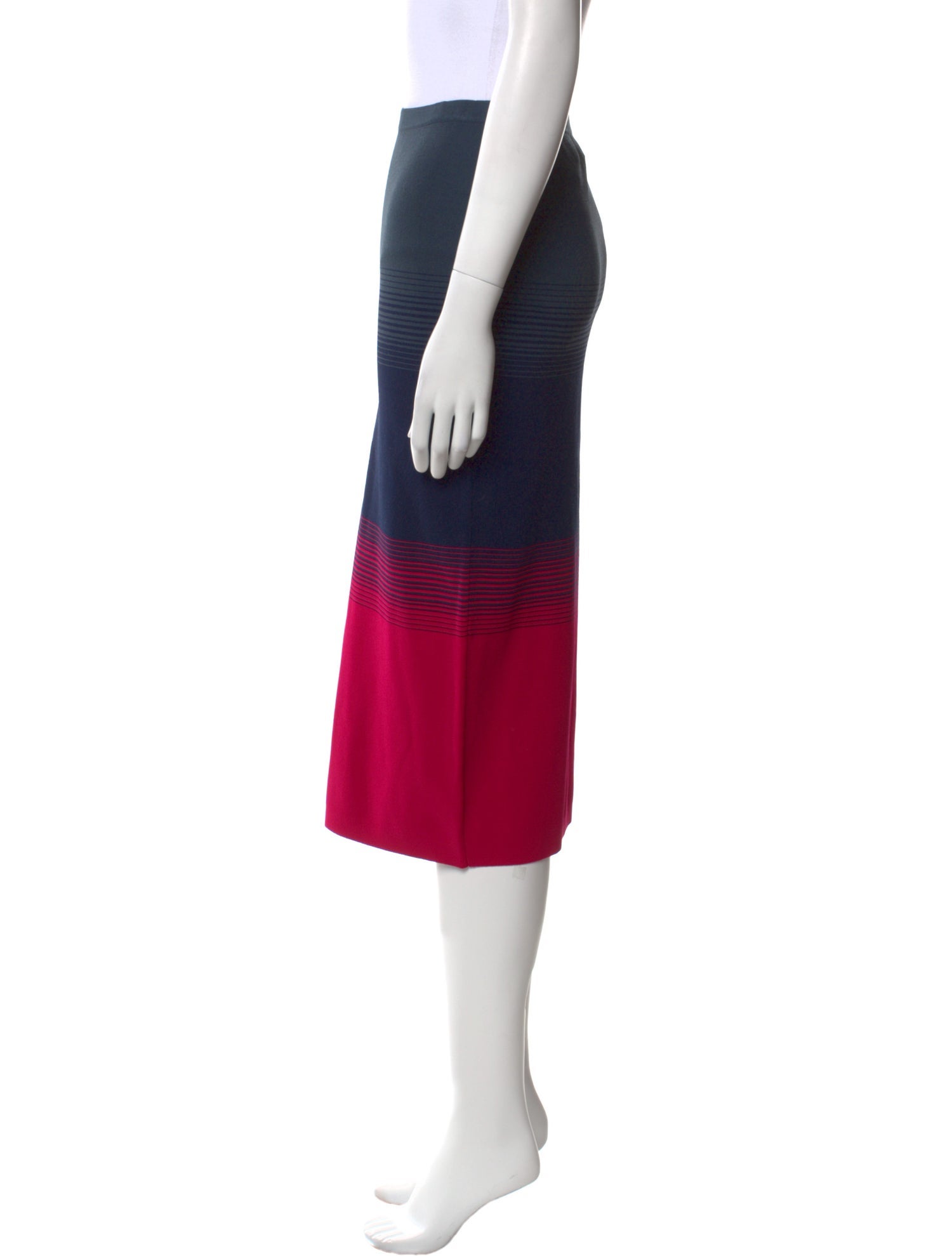 Tanya Taylor Colorblock Pattern Knee-Length Skirt