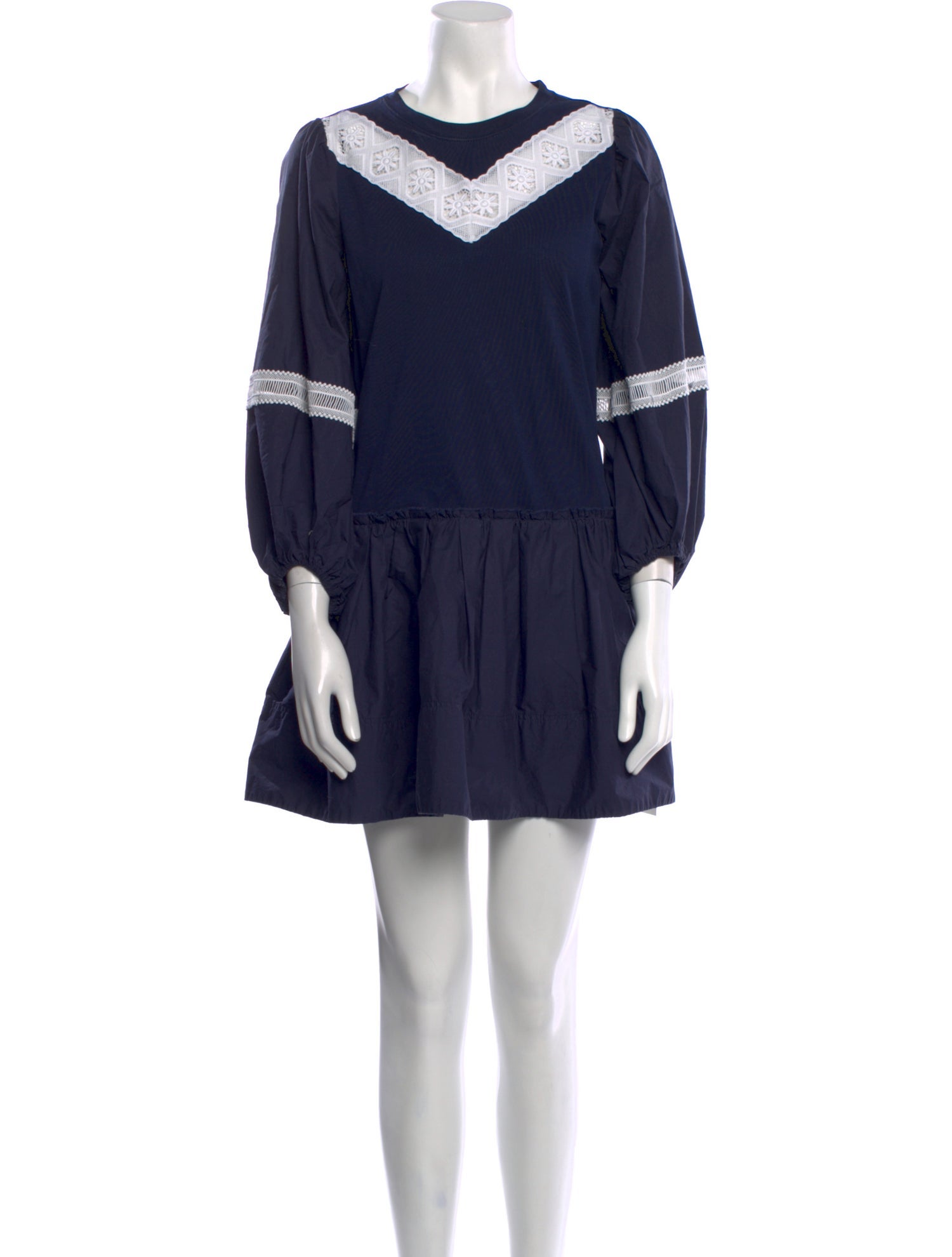 Tanya Taylor Crew Neck Mini Dress