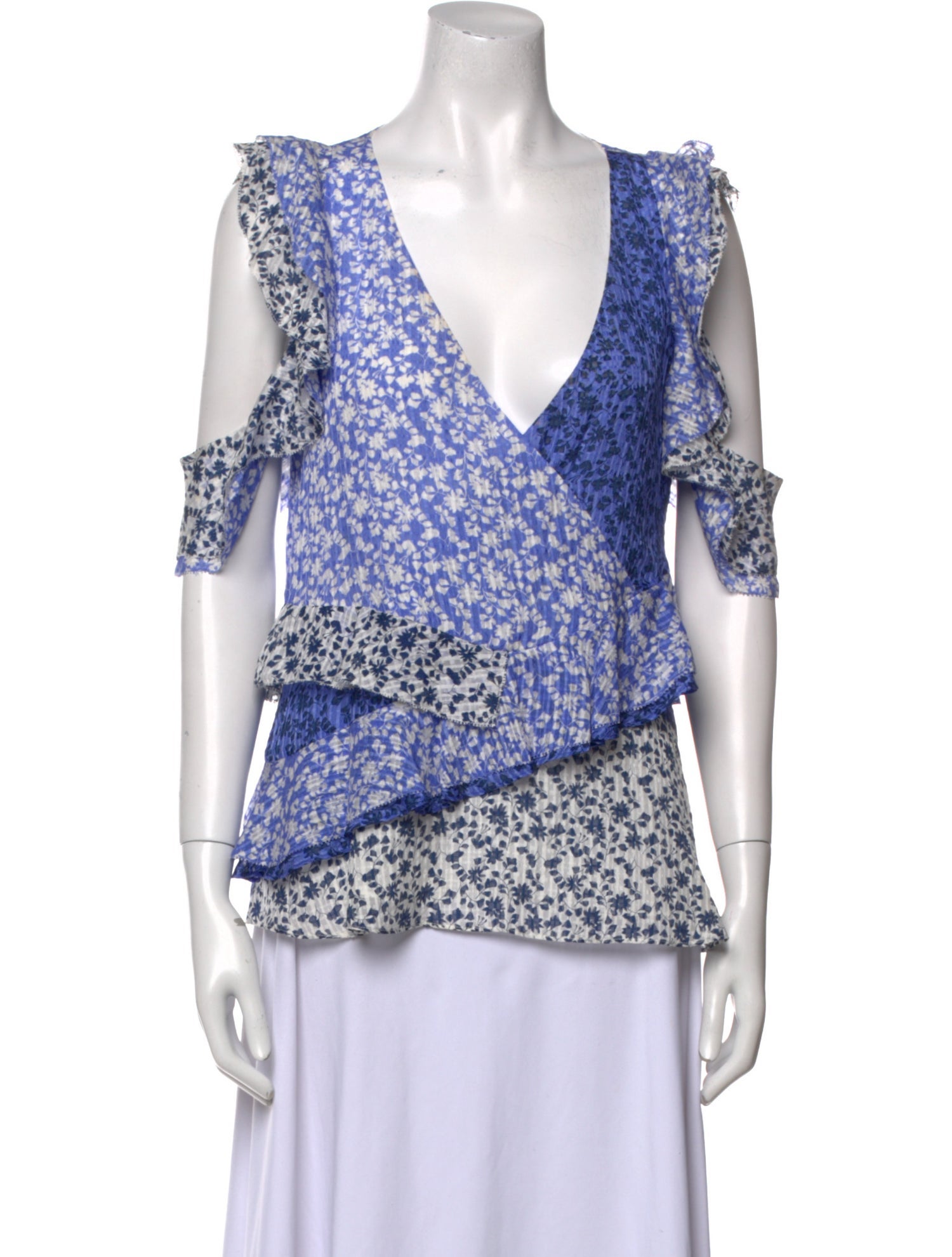 Tanya Taylor Silk Floral Print Blouse