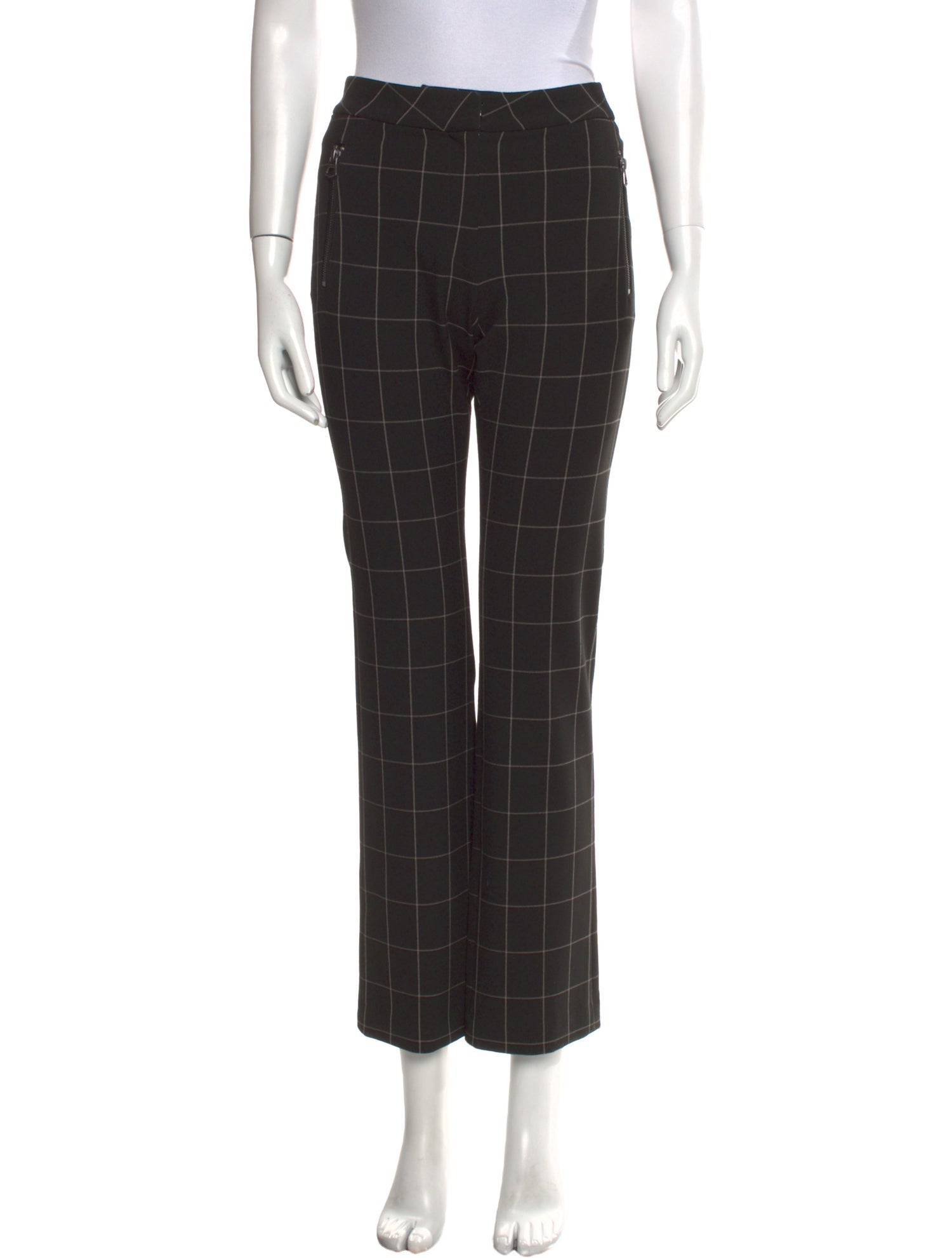 Tanya Taylor Plaid Print Straight Leg Pants