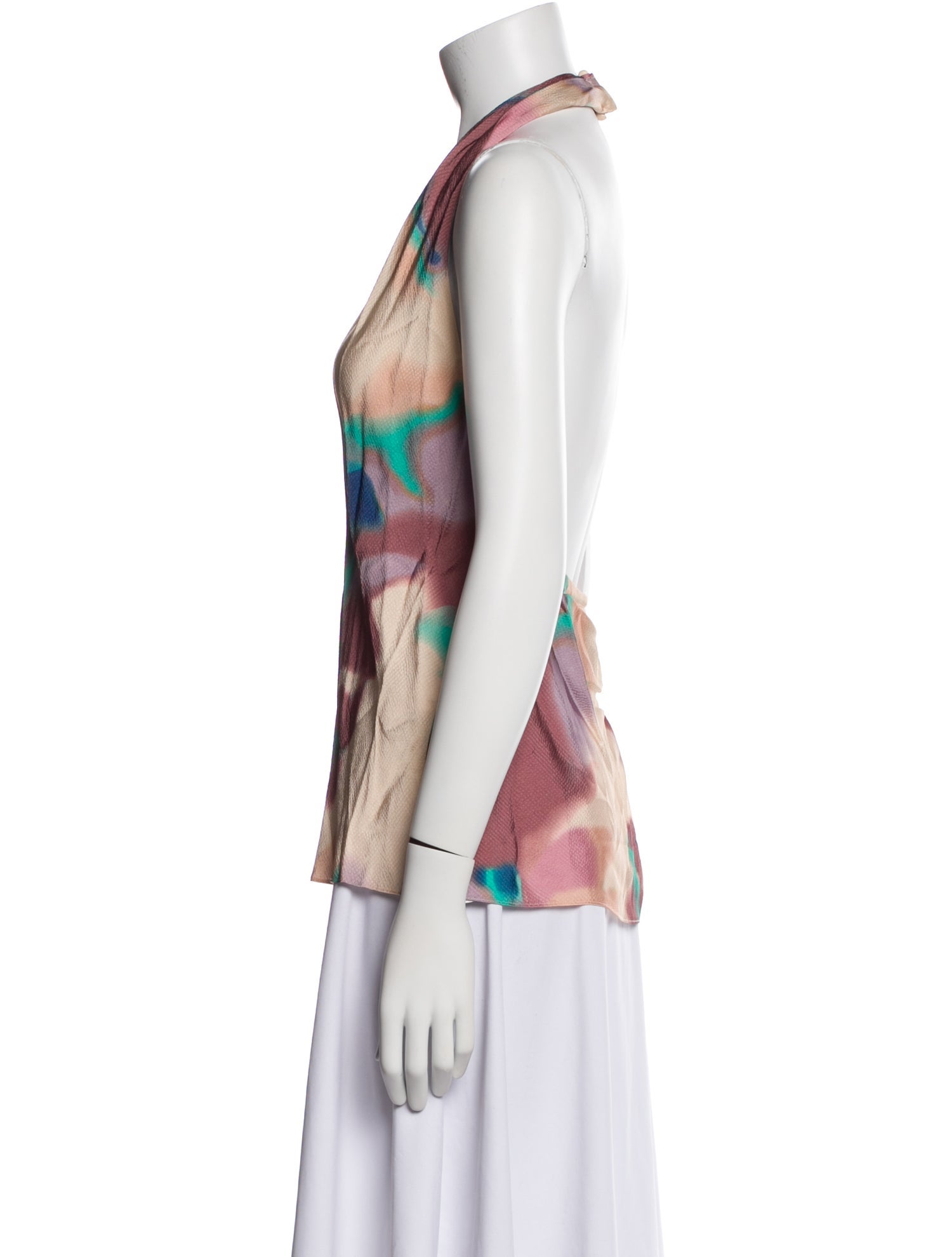 Tanya Taylor Printed Cowl Neck Top w/ Tags