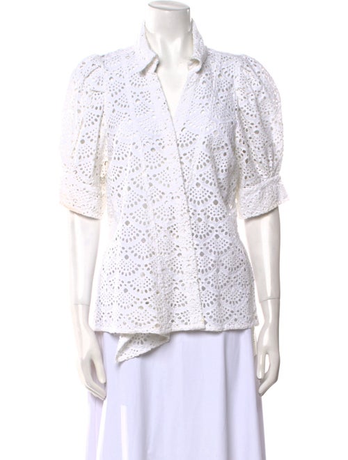 Tanya Taylor Short Sleeve Button-Up Top
