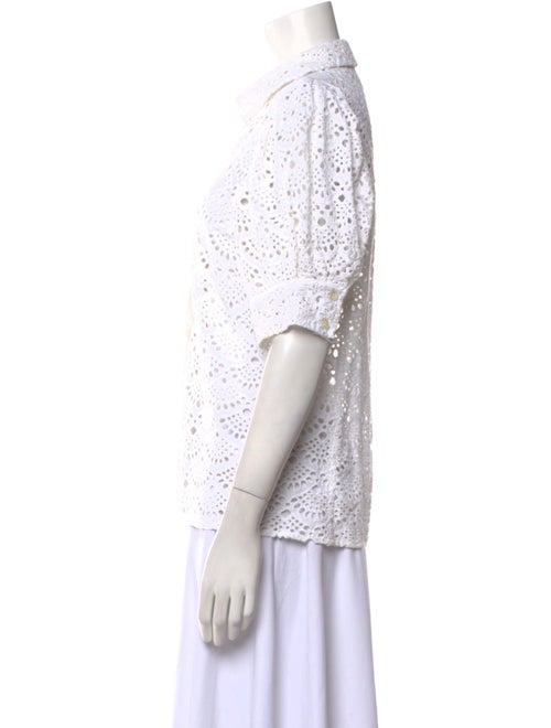 Tanya Taylor Short Sleeve Button-Up Top