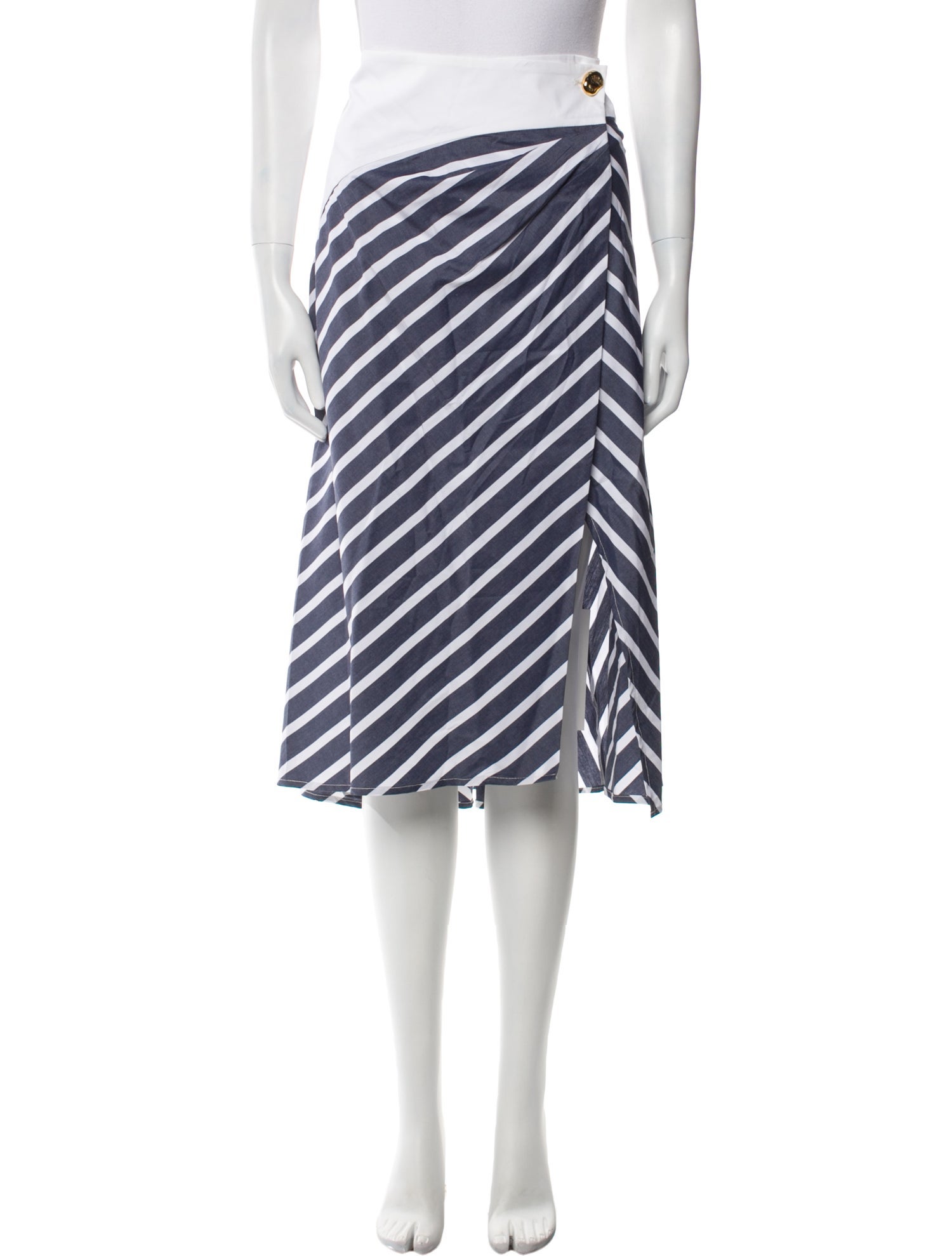 Tanya Taylor Striped Midi Length Skirt