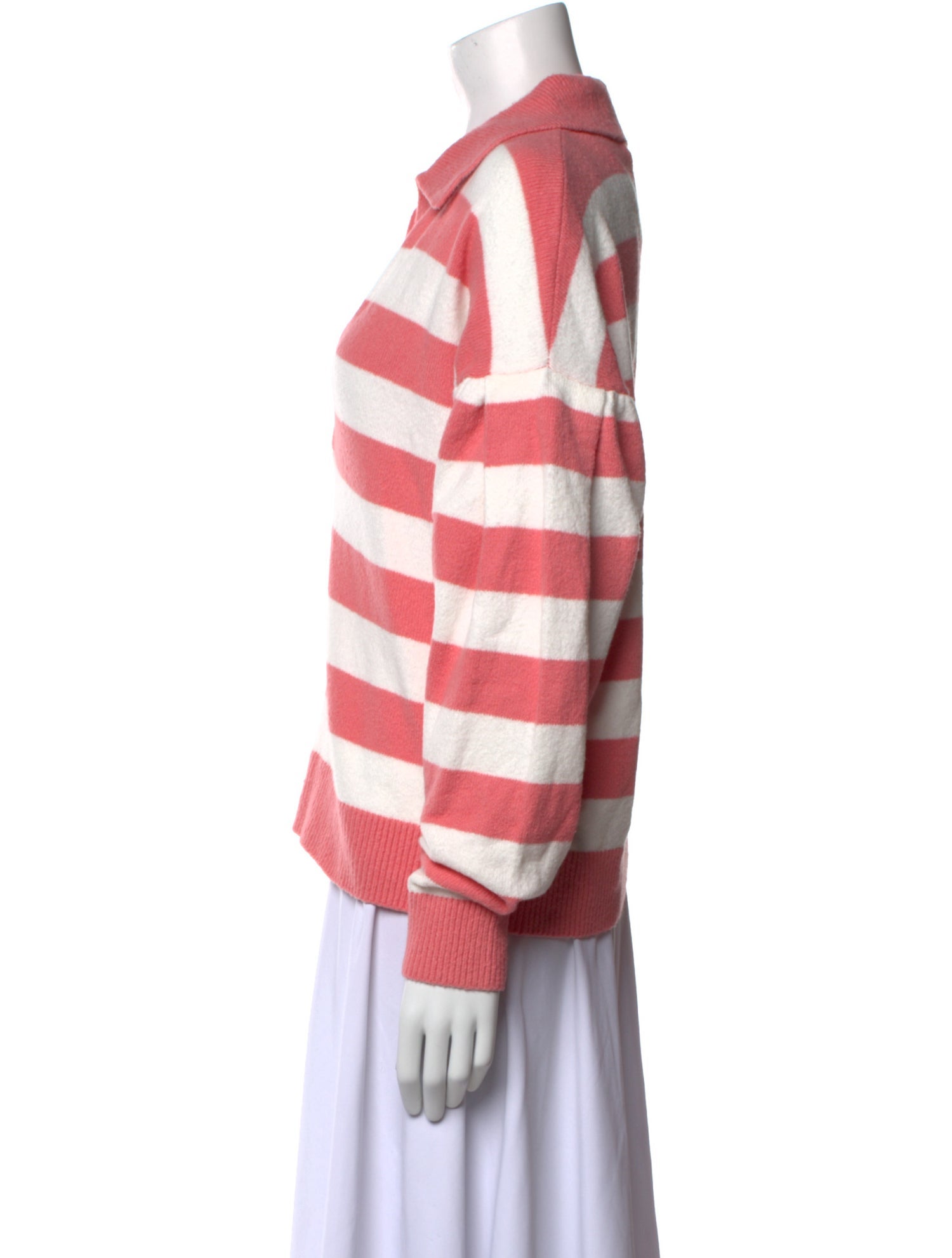 Tanya Taylor Striped V-Neck Sweatshirt w/ Tags