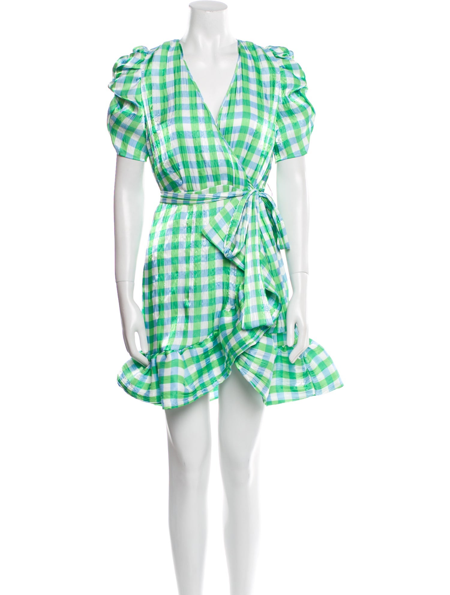 Tanya Taylor Plaid Print Mini Dress