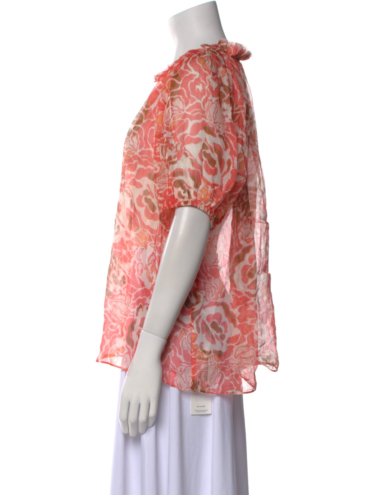 Tanya Taylor Linen Printed Blouse