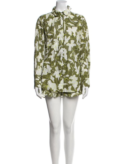 Tanya Taylor Printed Ruffle Embellishment Short Set