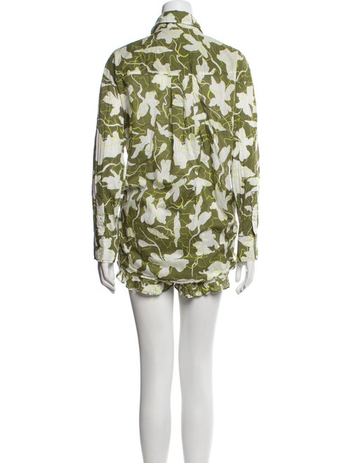 Tanya Taylor Printed Ruffle Embellishment Short Set