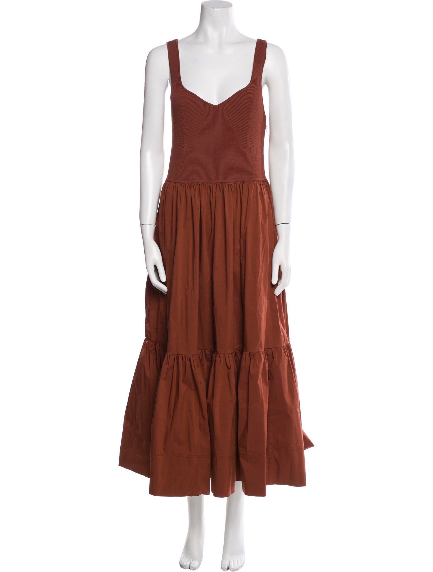 Tanya Taylor Square Neckline Long Dress