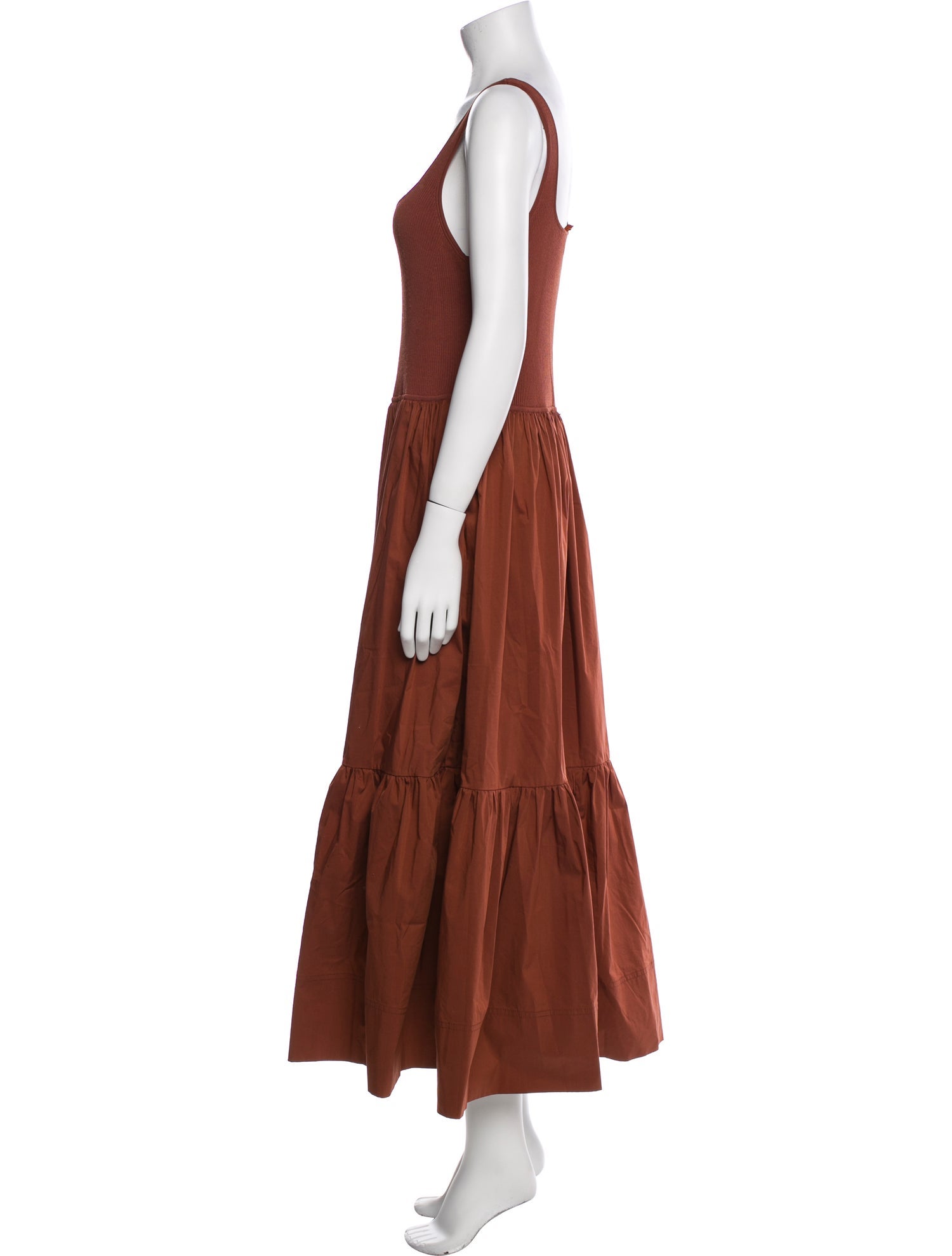 Tanya Taylor Square Neckline Long Dress