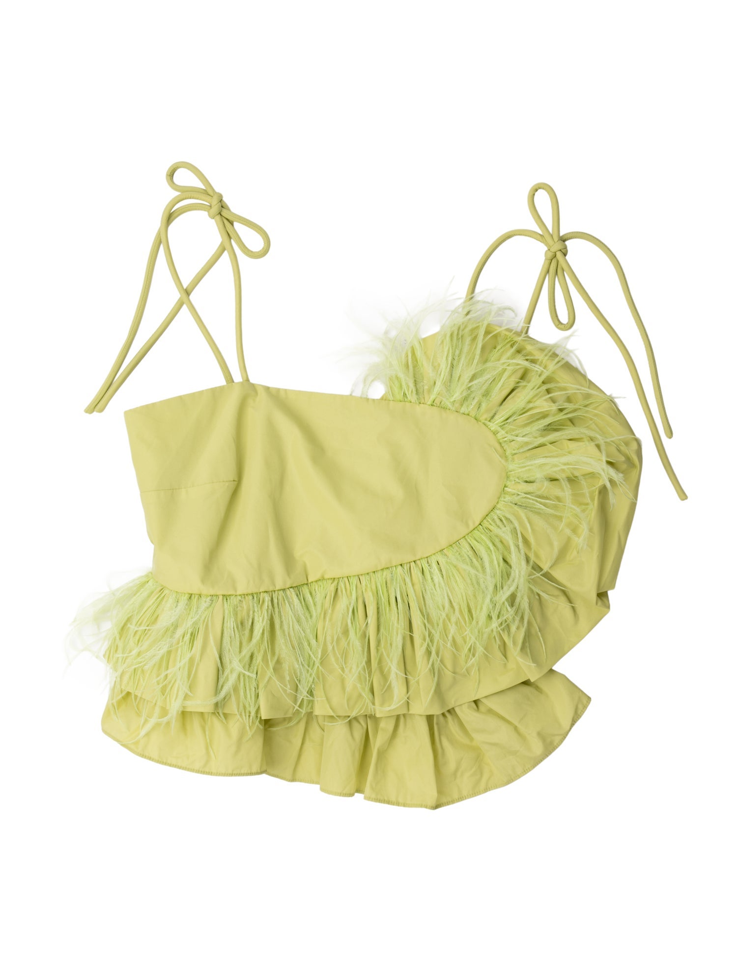 Tanya Taylor Square Neckline Sleeveless Crop Top