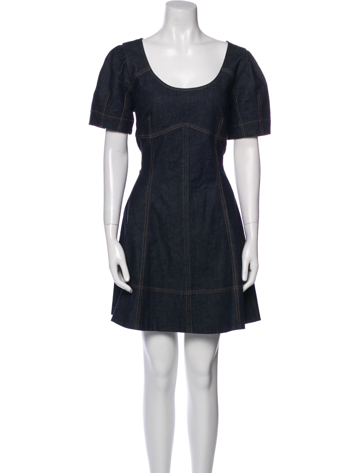 Tanya Taylor Scoop Neck Mini Dress