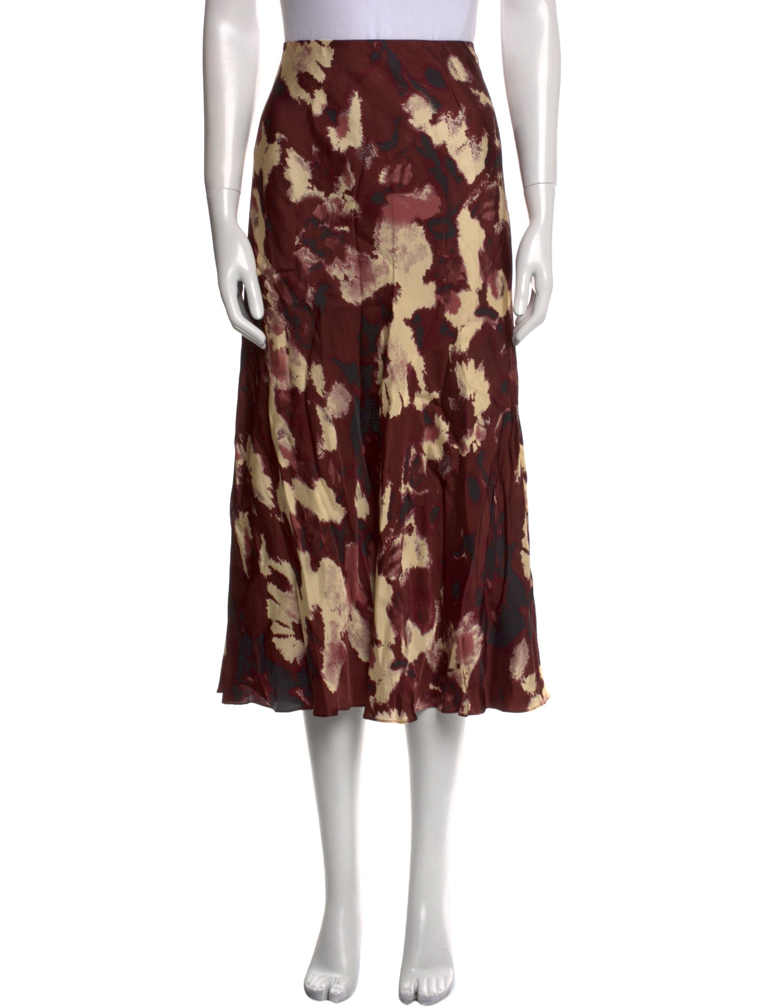 Tanya Taylor Floral Print Midi Length Skirt