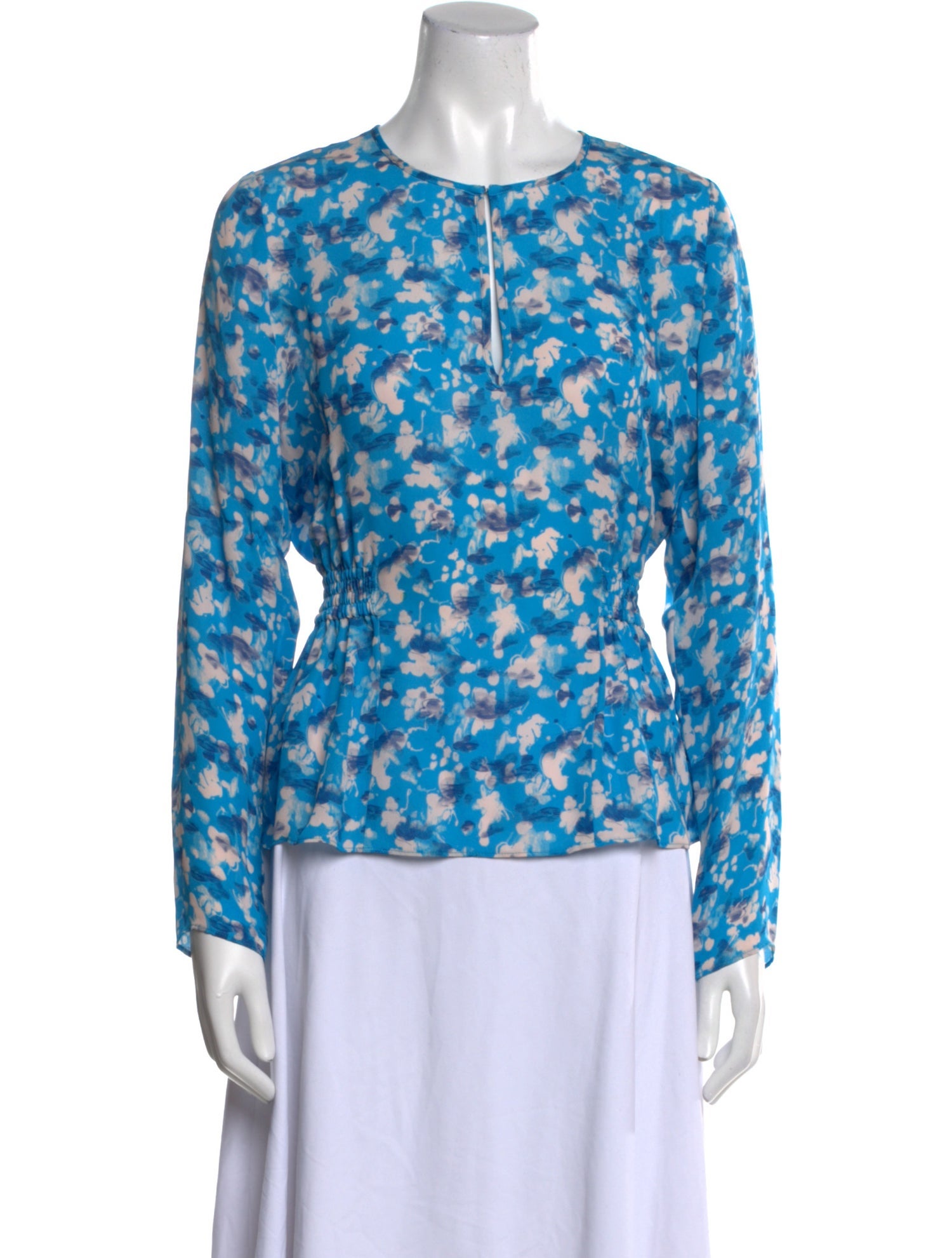 Tanya Taylor Silk Floral Print Blouse
