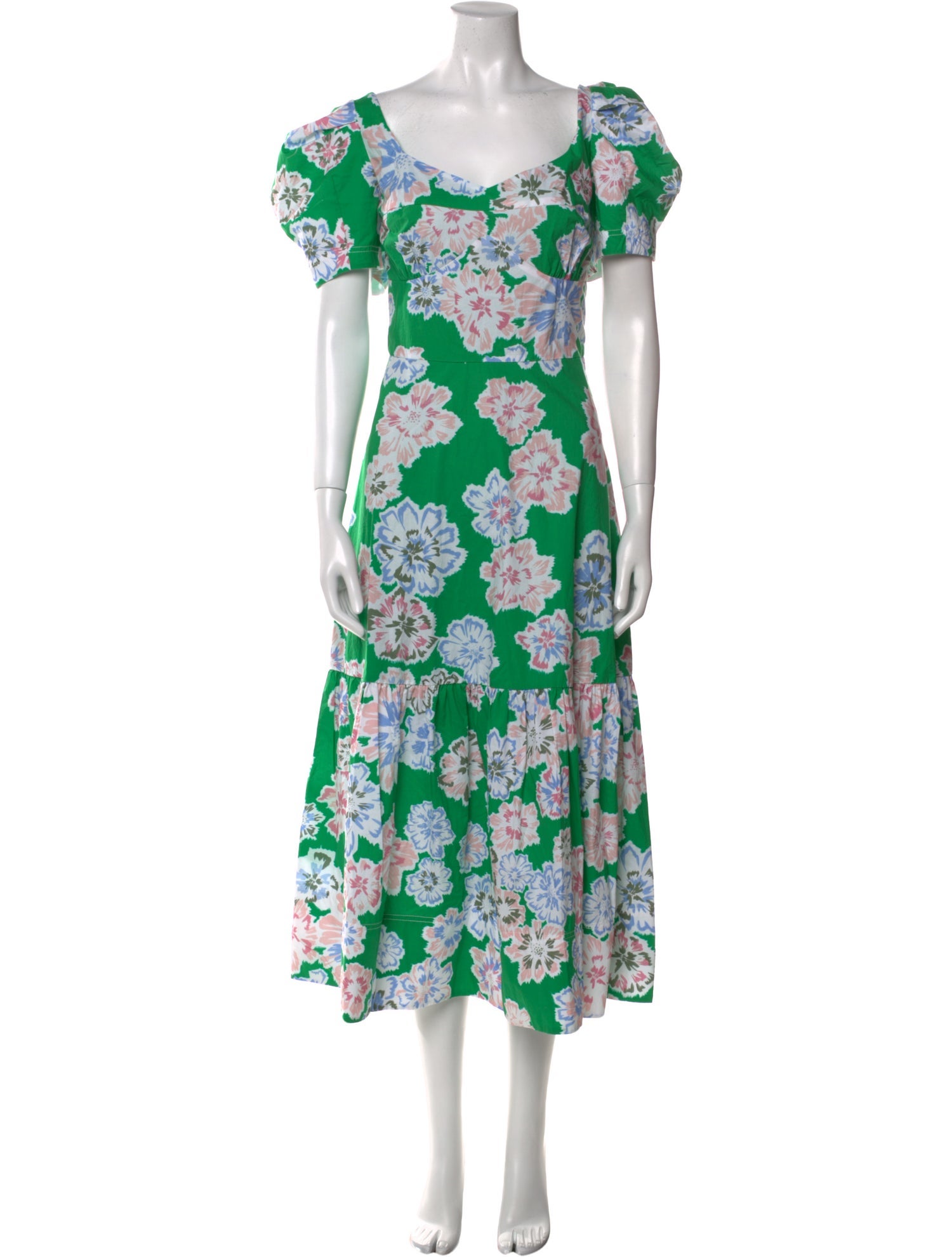 Tanya Taylor Floral Print Long Dress w/ Tags