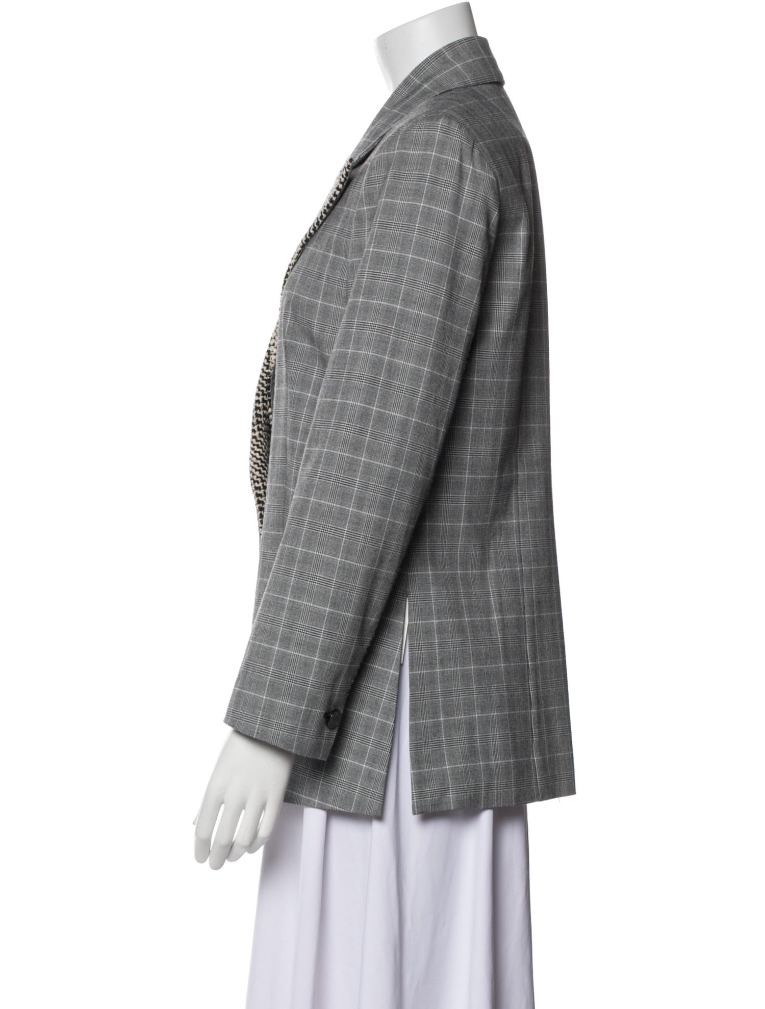 Tanya Taylor Plaid Print Blazer