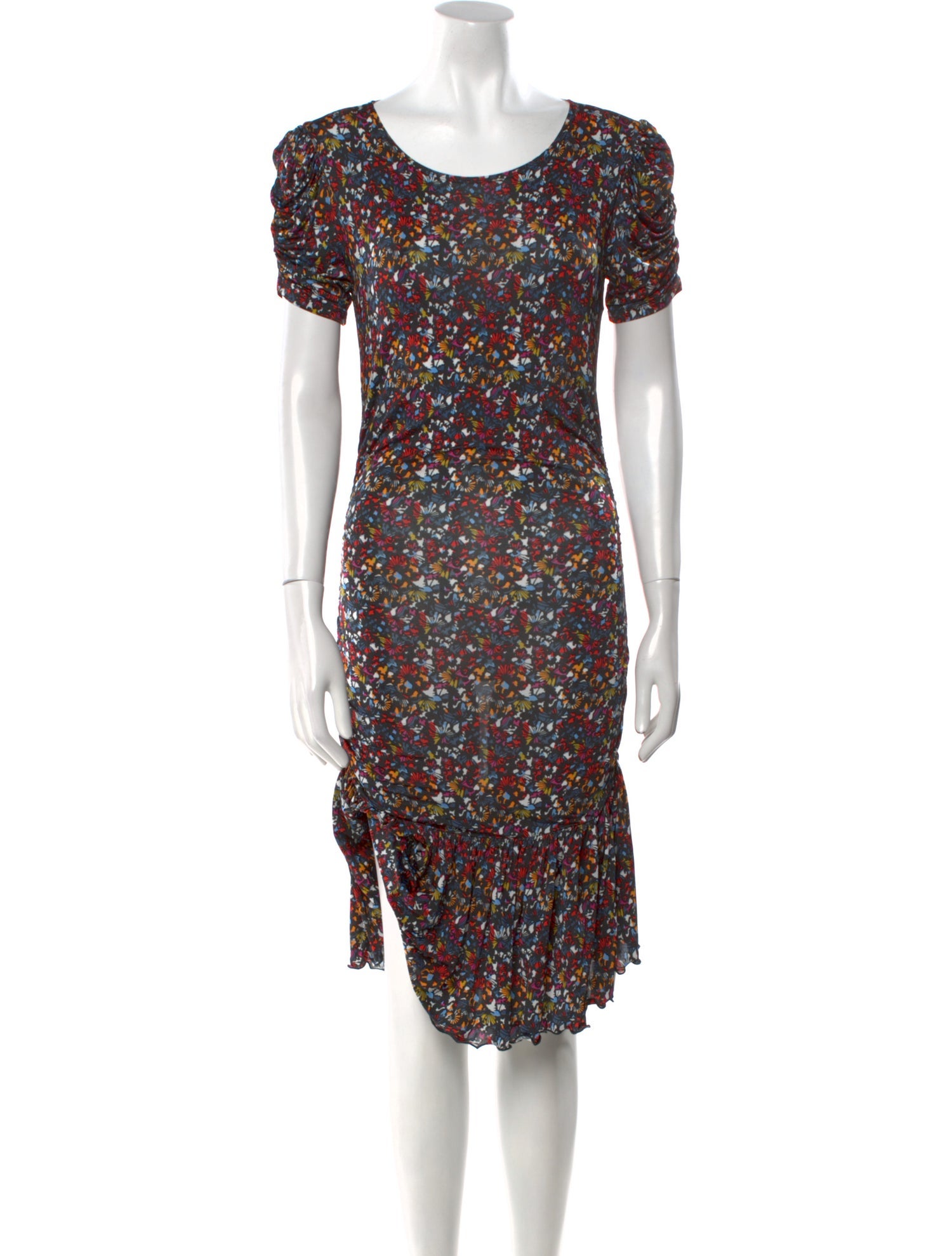 Tanya Taylor Floral Print Knee-Length Dress
