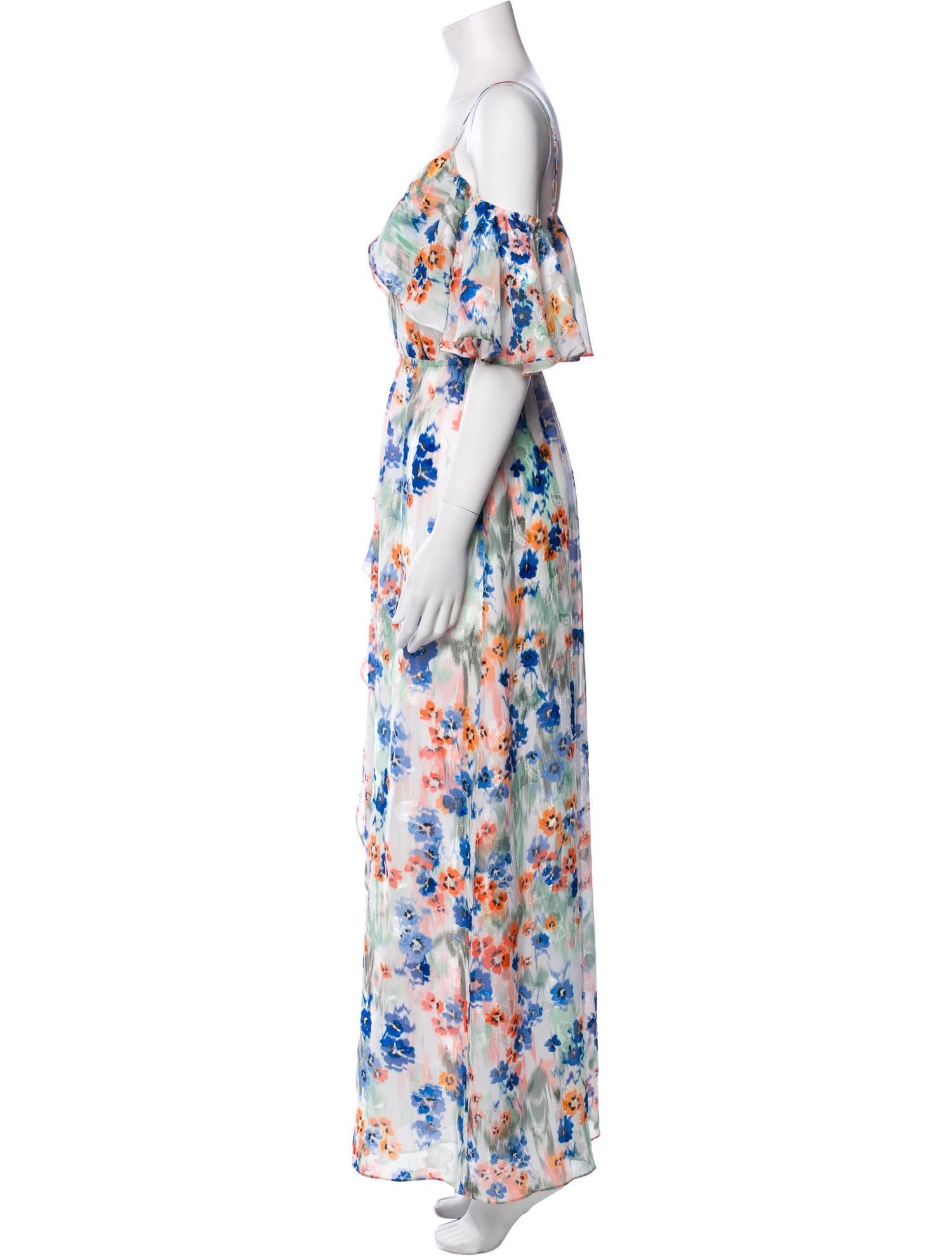 Tanya Taylor Floral Print Long Dress w/ Tags