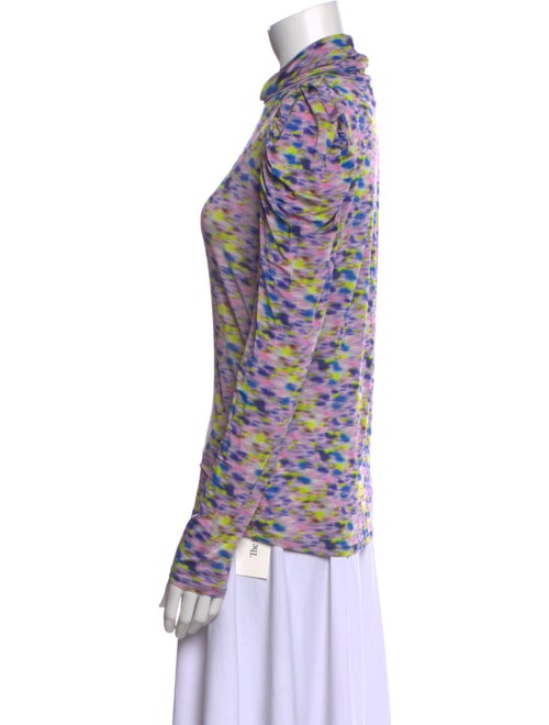 Tanya Taylor Printed Mock Neck Top