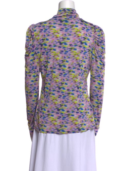 Tanya Taylor Printed Mock Neck Top