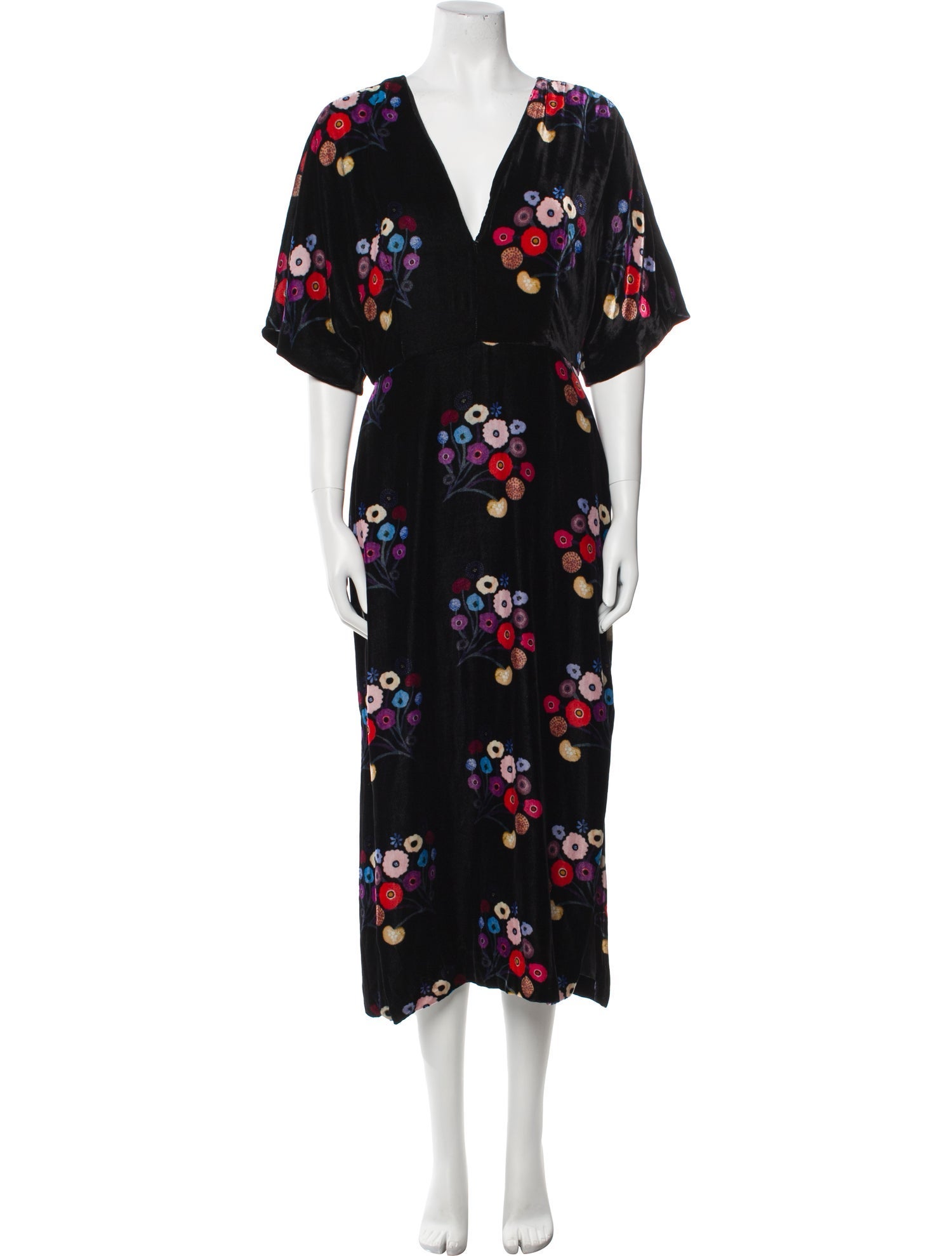 Tanya Taylor Floral Print Long Dress