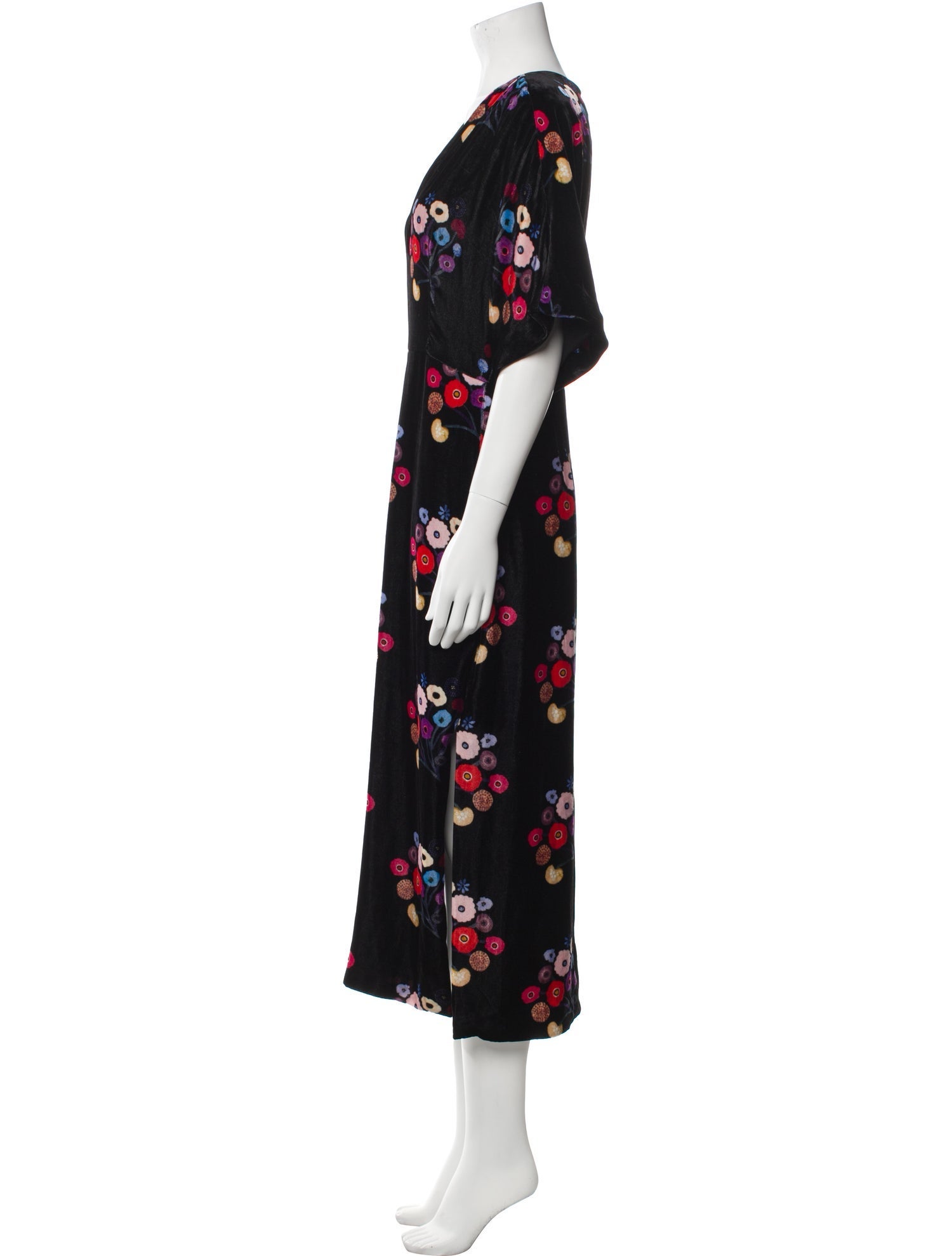 Tanya Taylor Floral Print Long Dress
