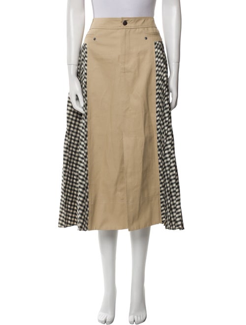 Tanya Taylor Pleated Accents Midi Length Skirt