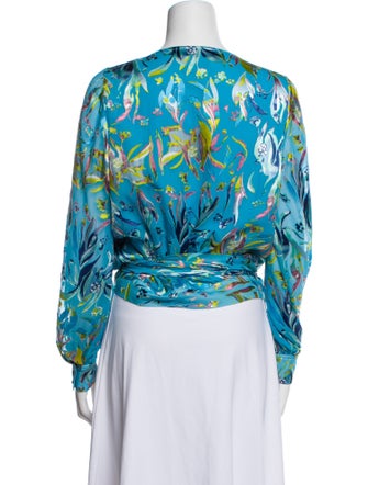 Tanya Taylor Floral Print V-Neck Blouse