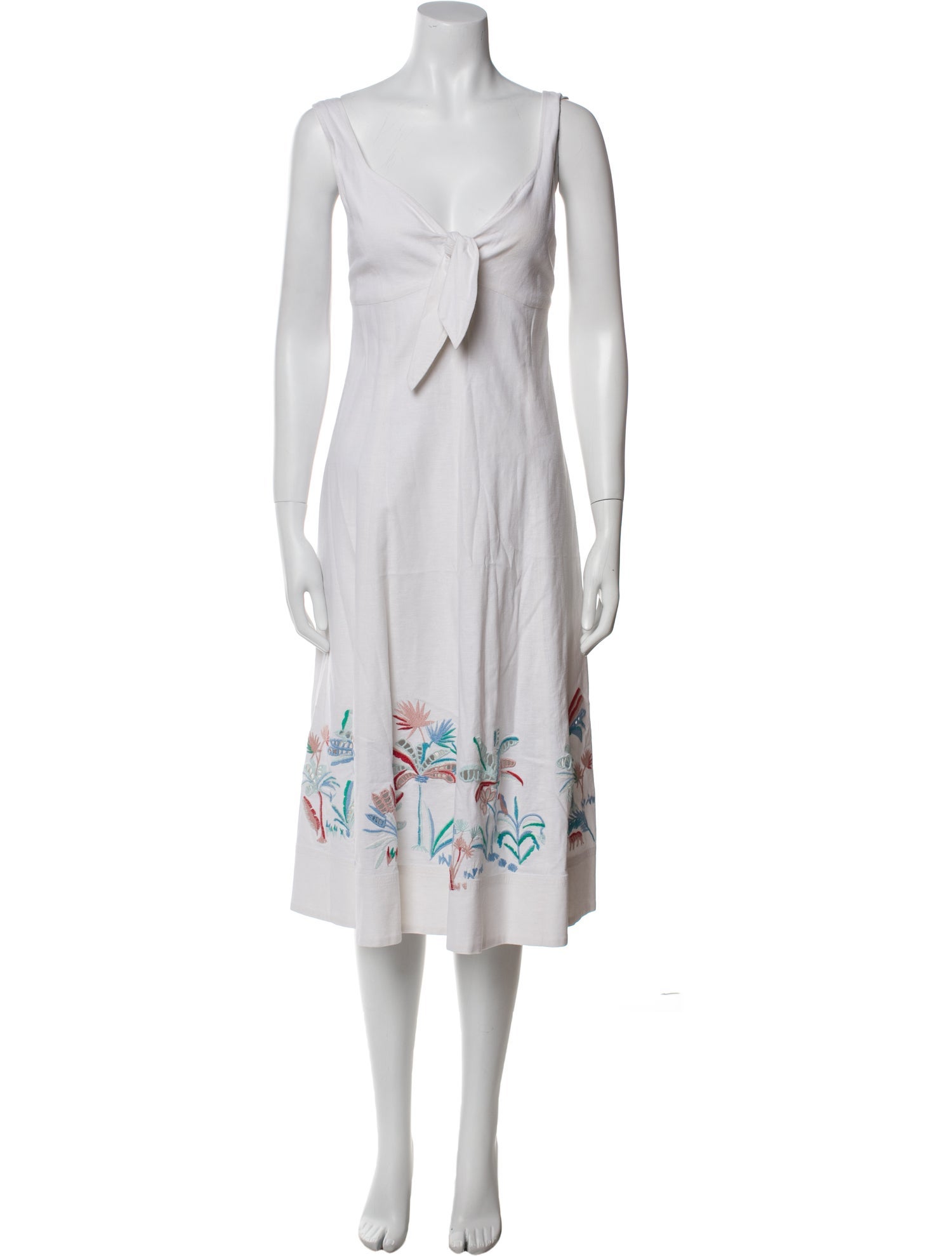 Tanya Taylor V-Neck Midi Length Dress