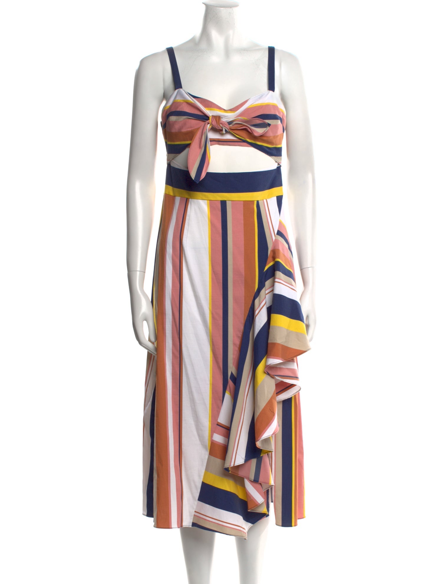 Tanya Taylor Striped Long Dress