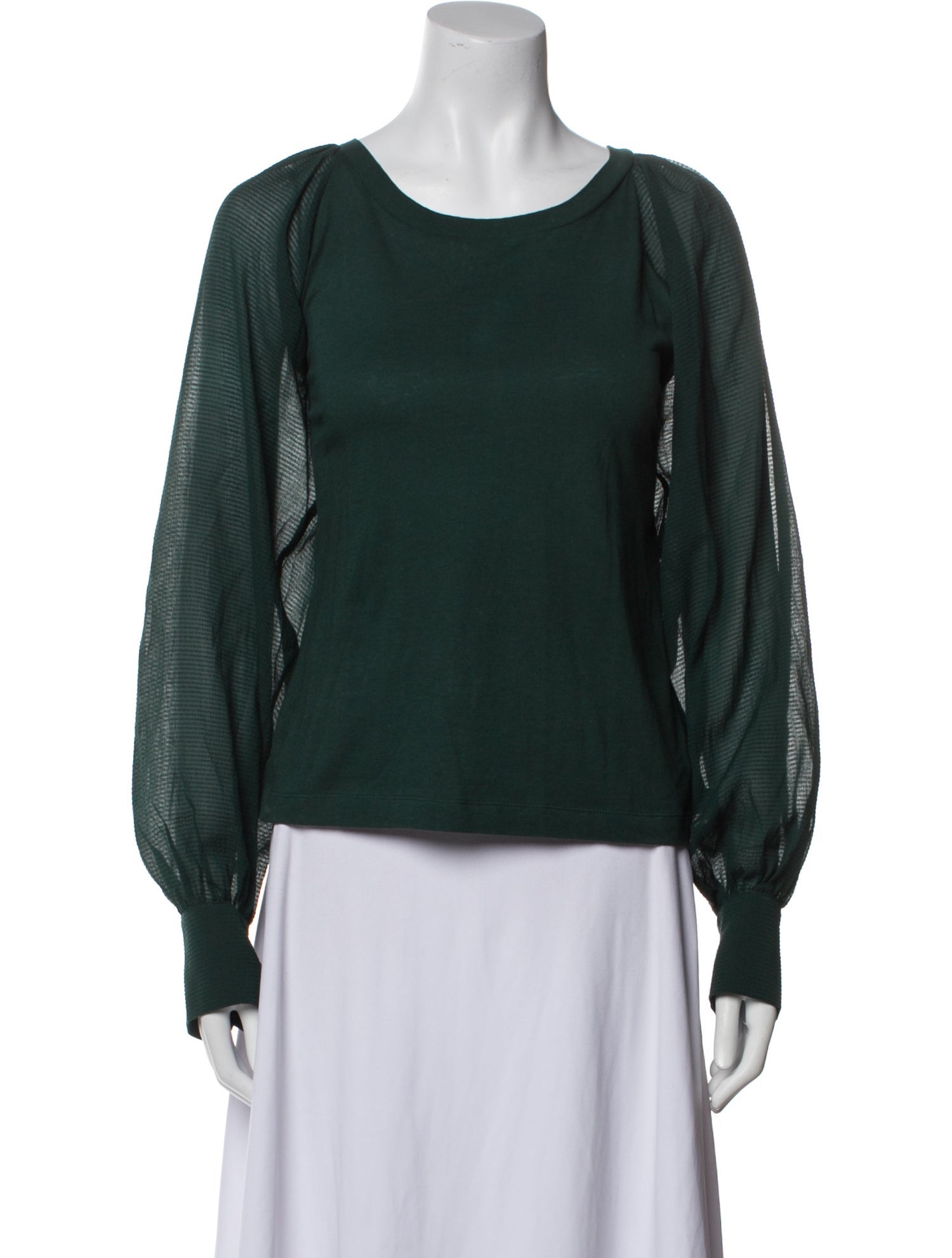 Tanya Taylor Scoop Neck Long Sleeve Sweatshirt
