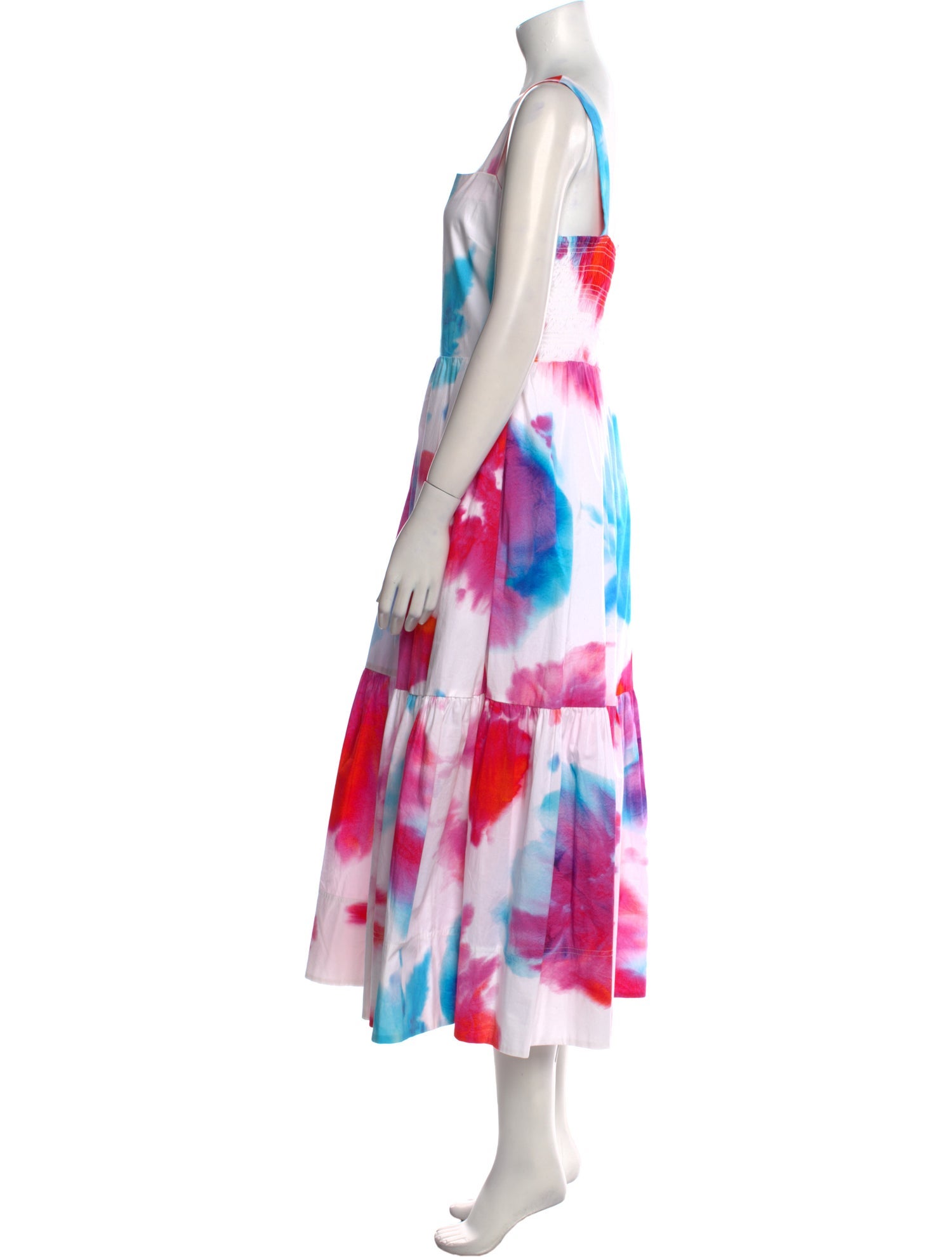 Tanya Taylor Tie-Dye Print Long Dress