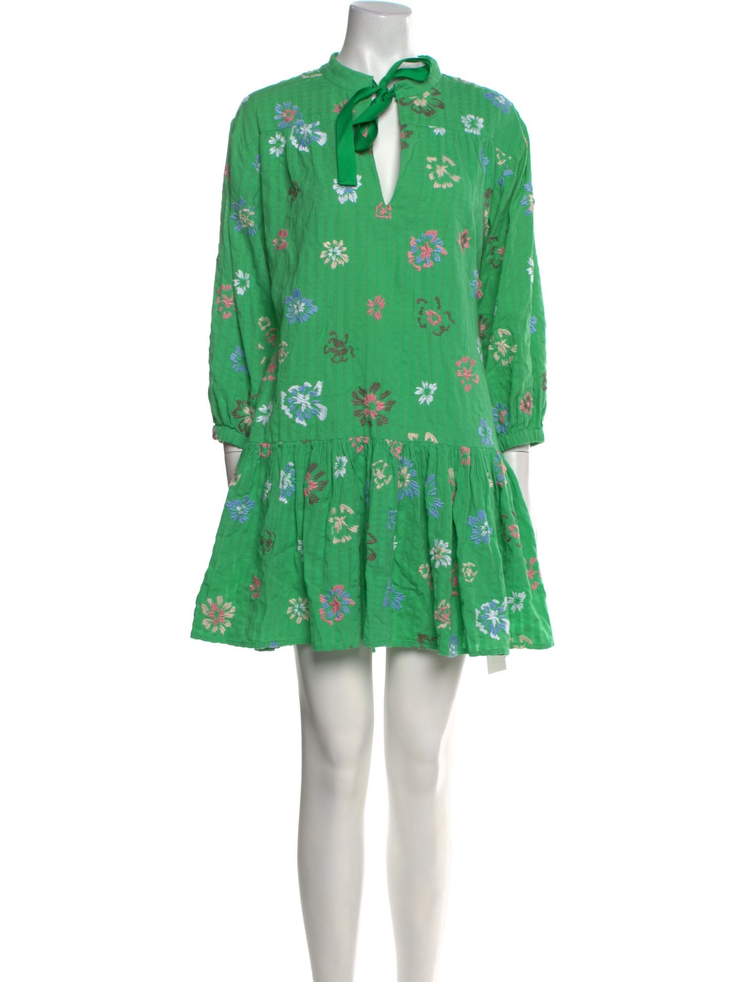 Tanya Taylor Floral Print Mini Dress