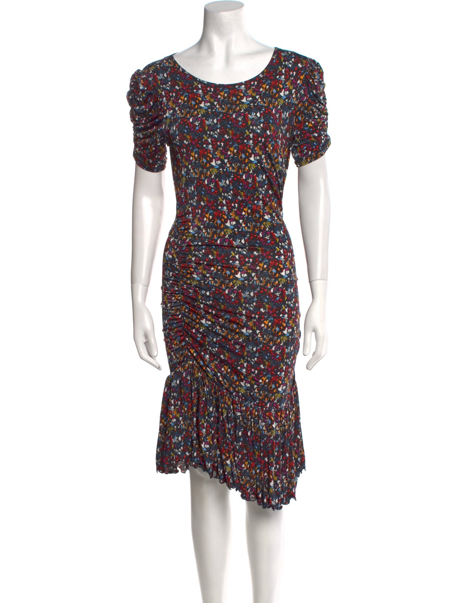 Tanya Taylor Floral Print Knee-Length Dress