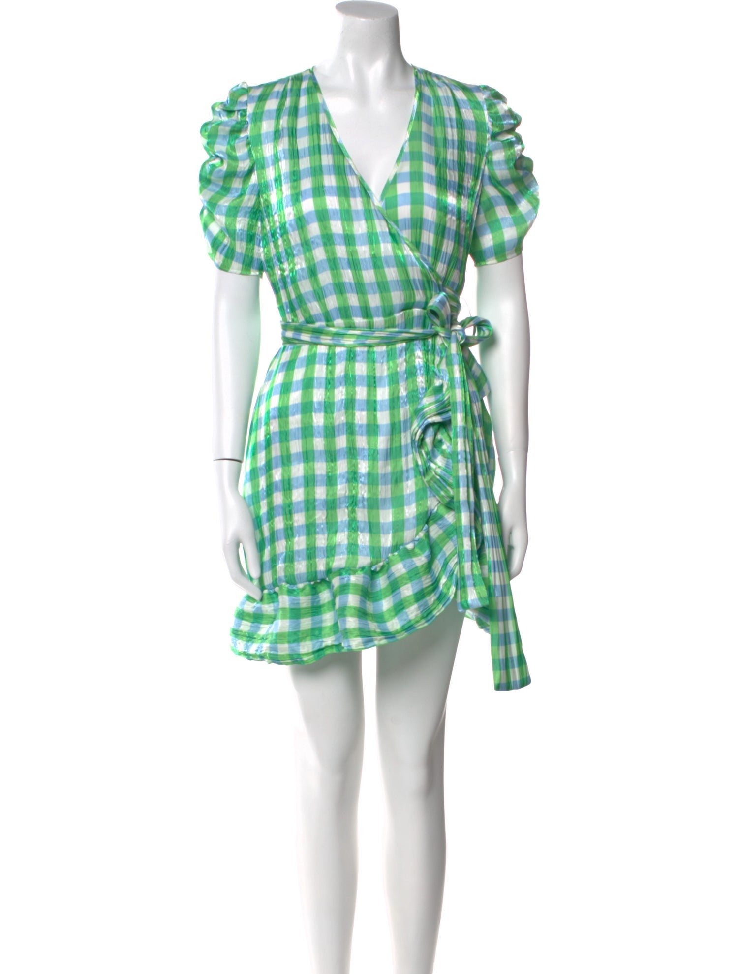 Tanya Taylor Plaid Print Mini Dress