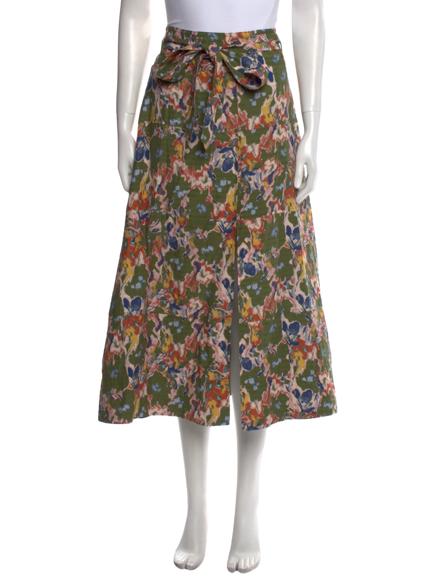 Tanya Taylor Floral Print Midi Length Skirt