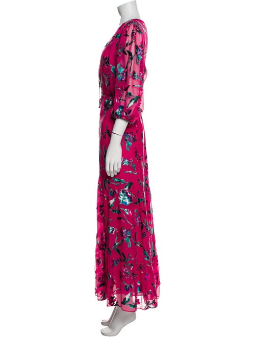 Tanya Taylor Floral Print Long Dress