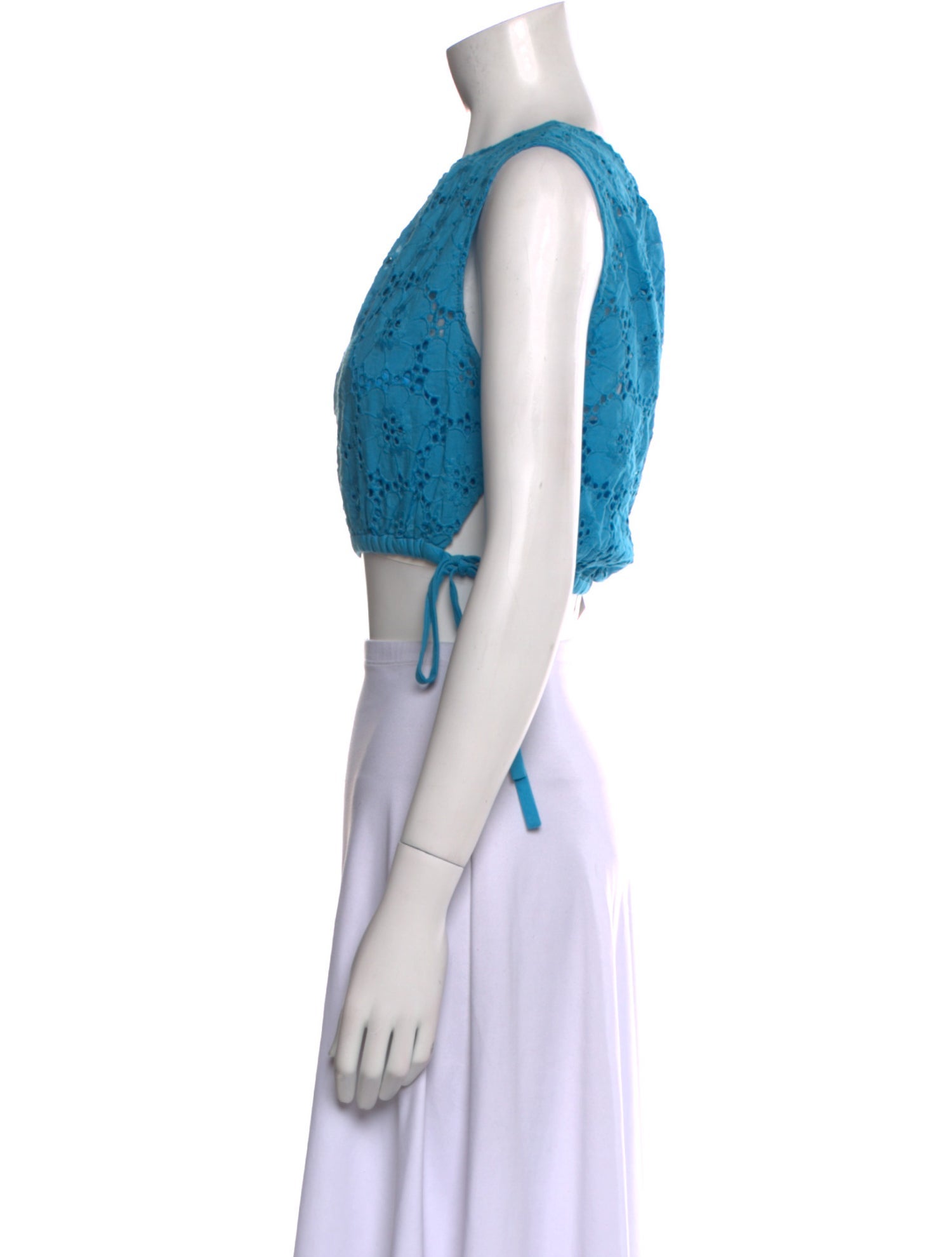 Tanya Taylor Printed Bateau Neckline Crop Top w/ Tags