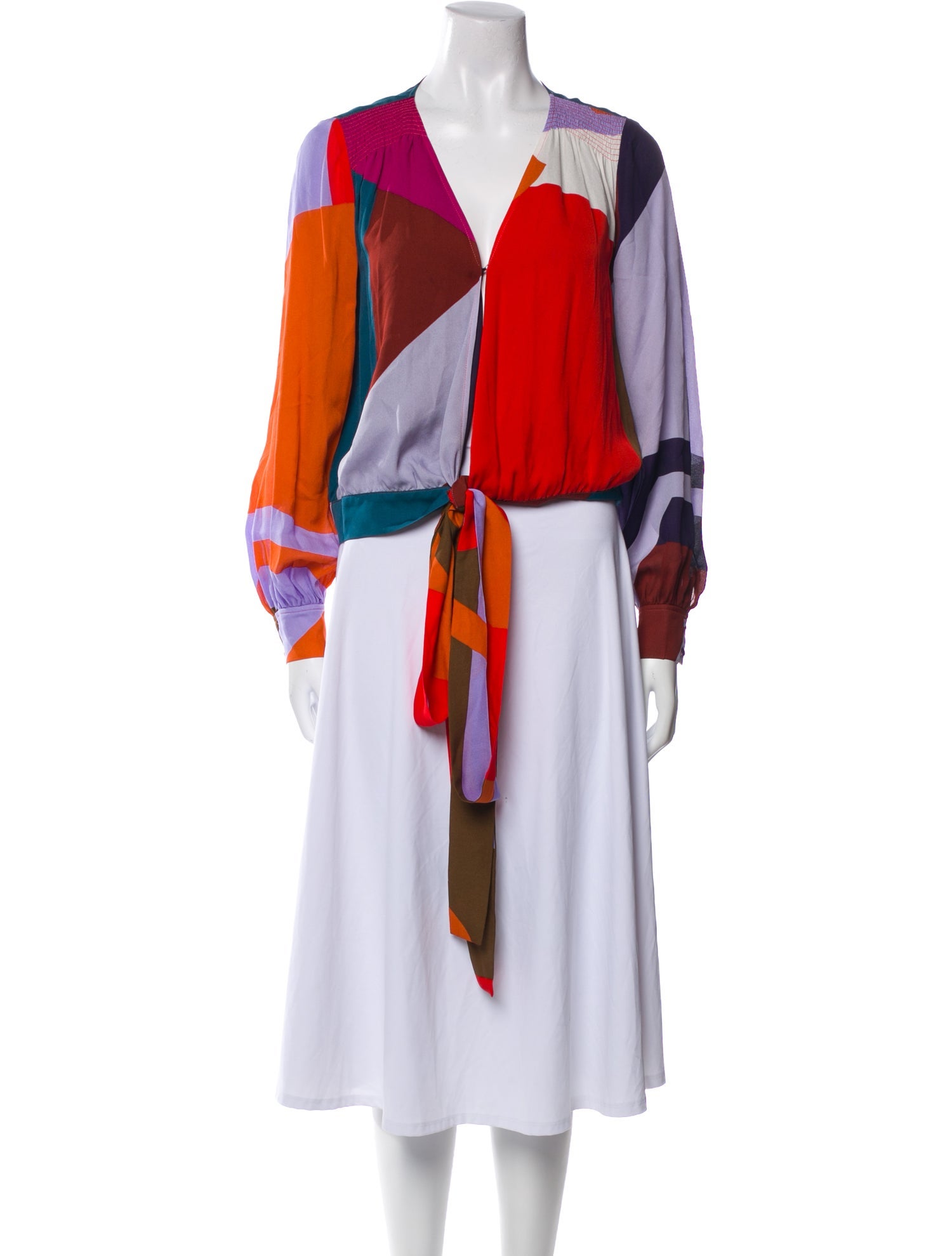 Tanya Taylor Silk Printed Blouse