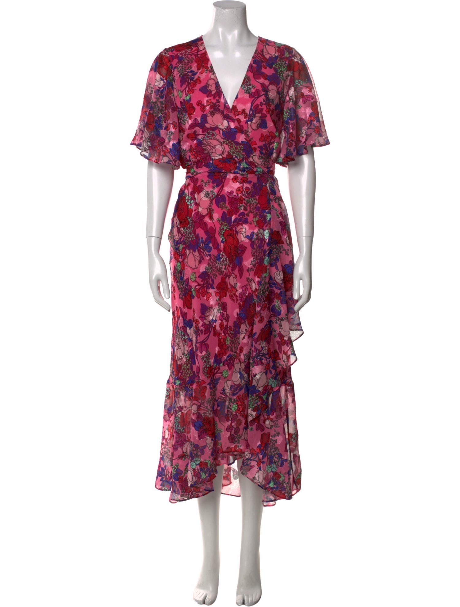 Tanya Taylor Floral Print Long Dress