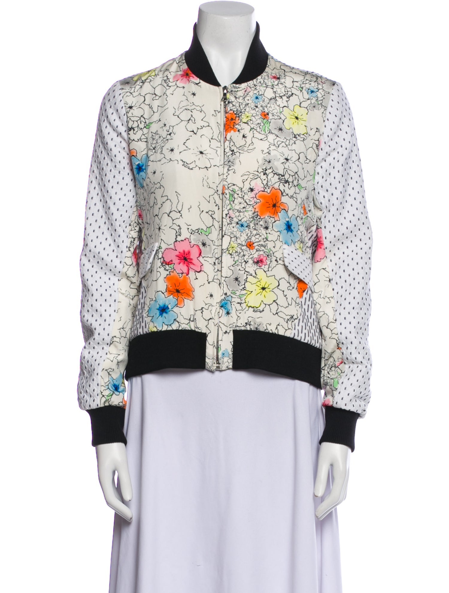 Tanya Taylor Floral Print Bomber Jacket