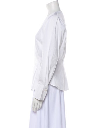 Tanya Taylor V-Neck Long Sleeve Blouse