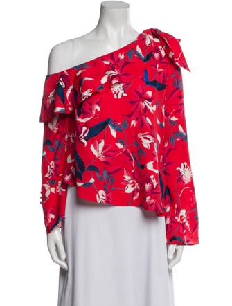 Tanya Taylor Silk Floral Print Blouse