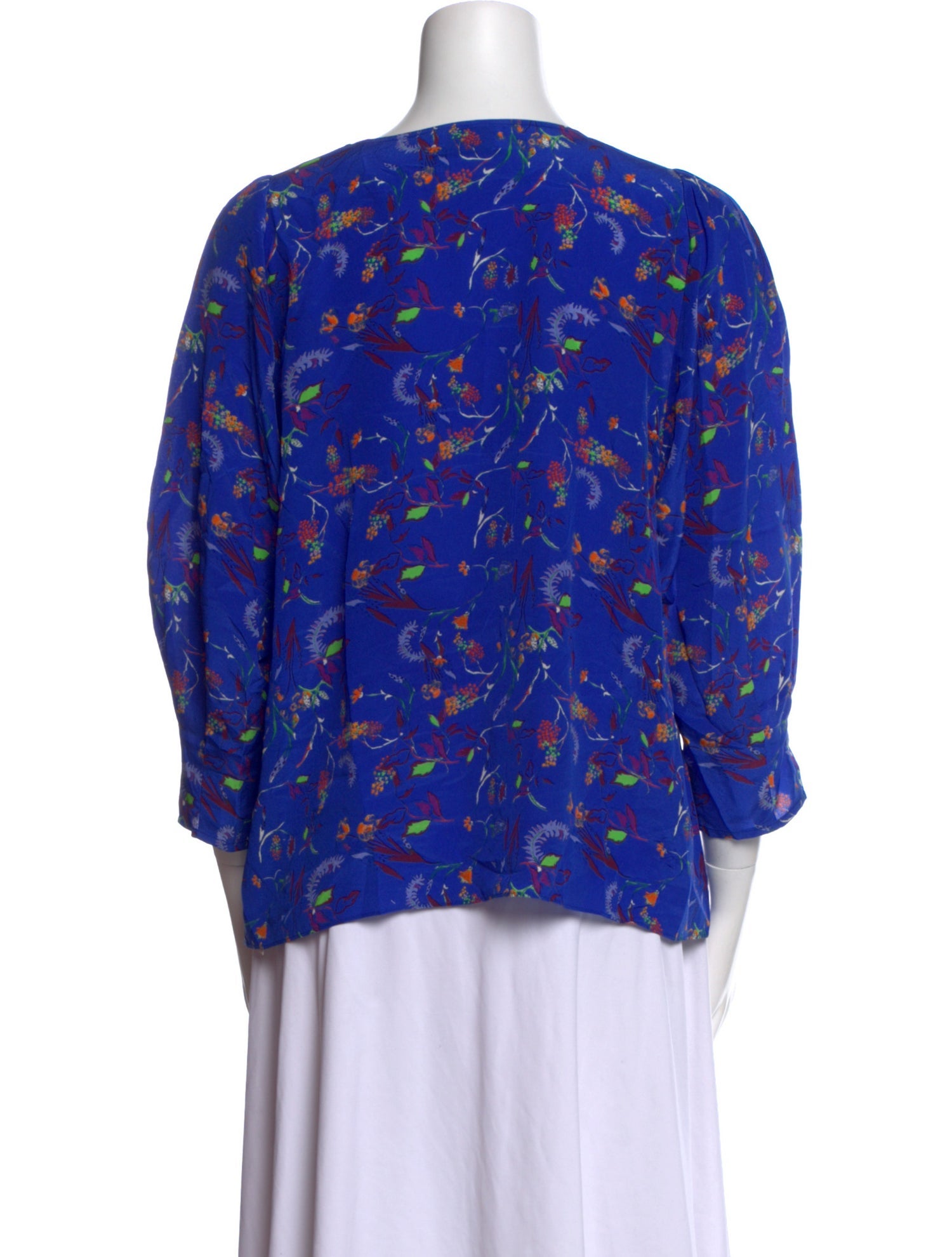 Tanya Taylor Silk Floral Print Blouse