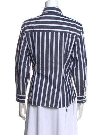 Tanya Taylor Striped Long Sleeve Button-Up Top