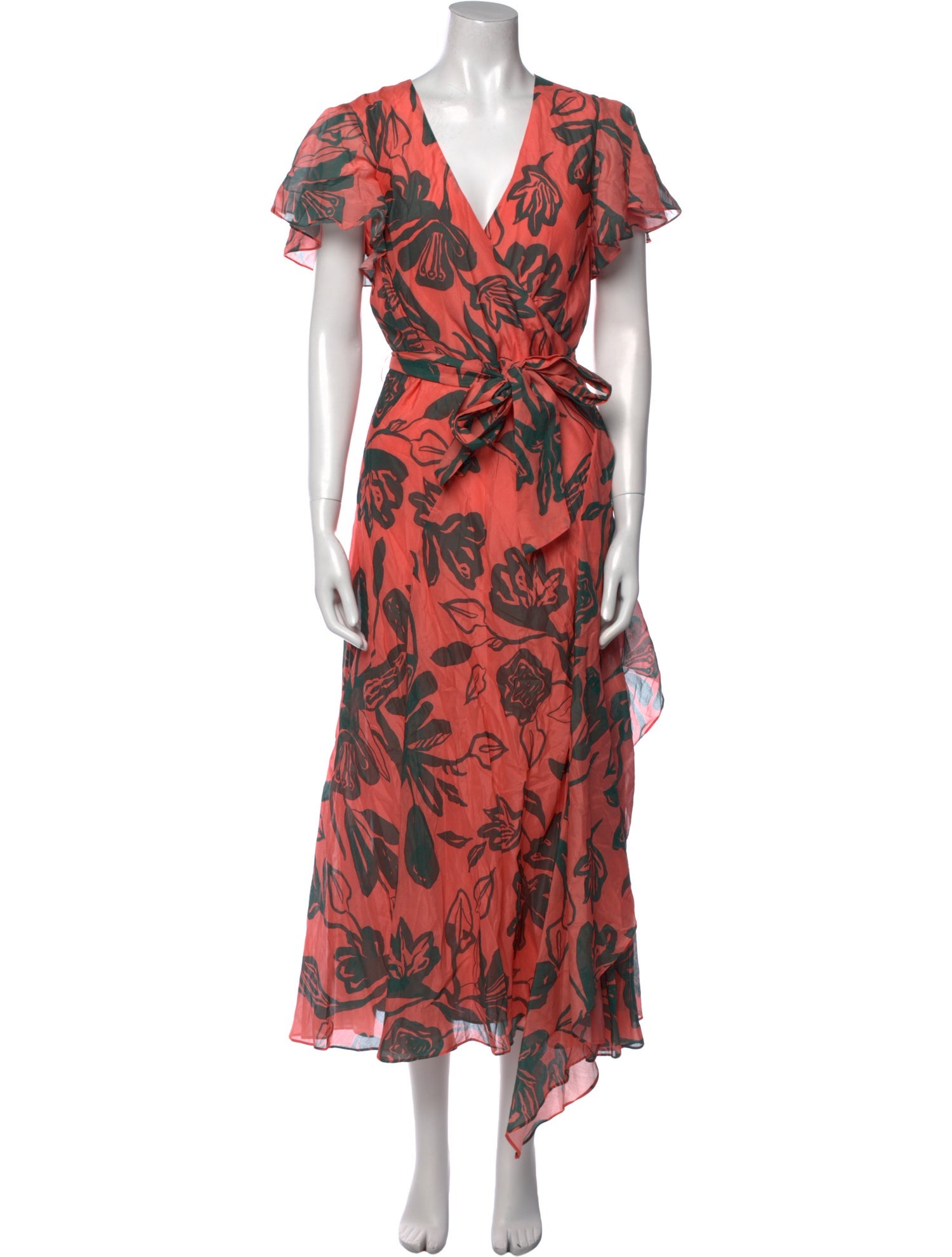 Tanya Taylor Floral Print Long Dress